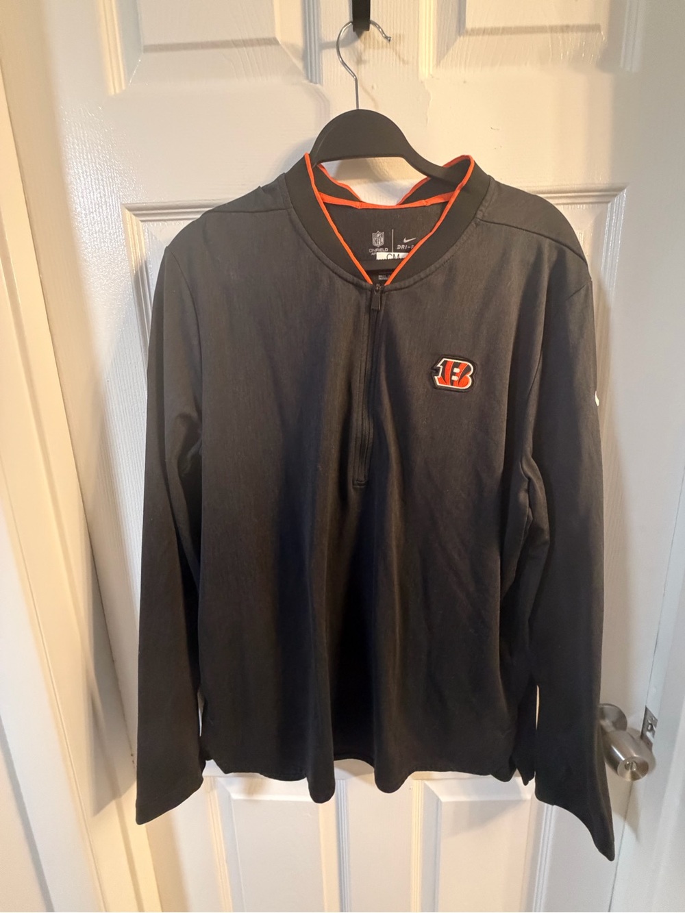 Bengals Black Jacket with Orange Collar Trim